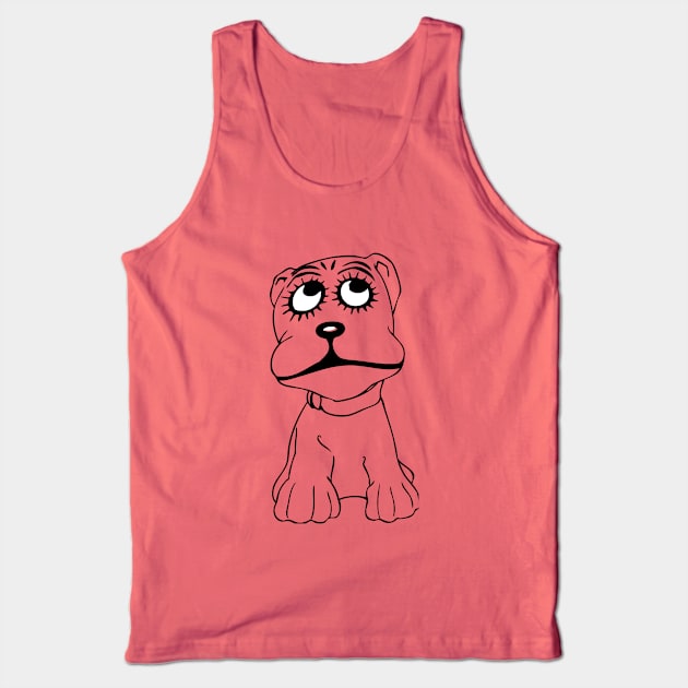 Cutie Pie with Big Eyes Tank Top by cameradog